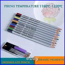 10-color Underglaze Pencils Kit, Glaze Tools for Pottery, Perfect Pencil Pointe