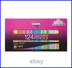 2X 124 Colors Master Art Colored Pencils Box Coloring Drawing Art Painting Long