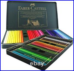 60 Colours Faber Castell Polychromos Pencils Tin Set Drawing Colouring Coloured
