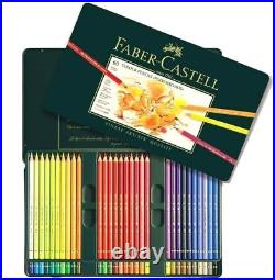 60 Colours Faber Castell Polychromos Pencils Tin Set Drawing Colouring Coloured